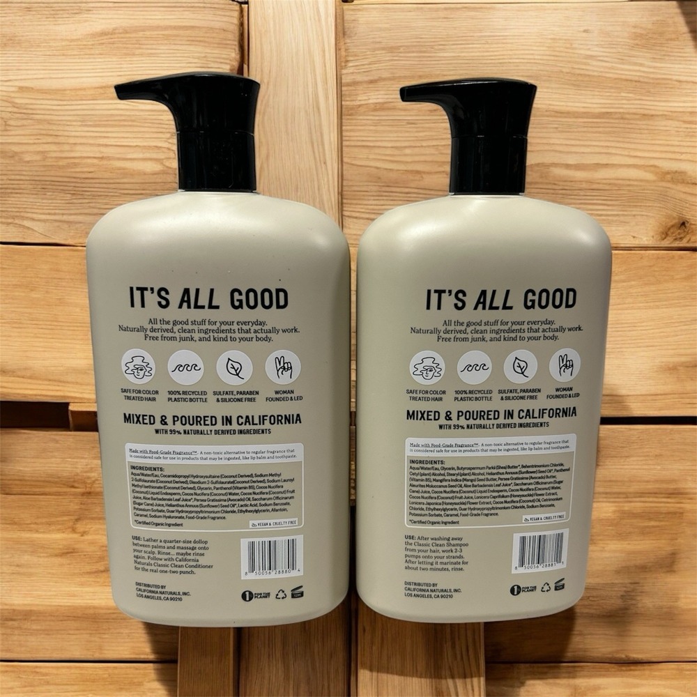California Naturals Toasted Coconut Shampoo & Conditioner Set 20oz - New (E2) - Picture 2 of 2